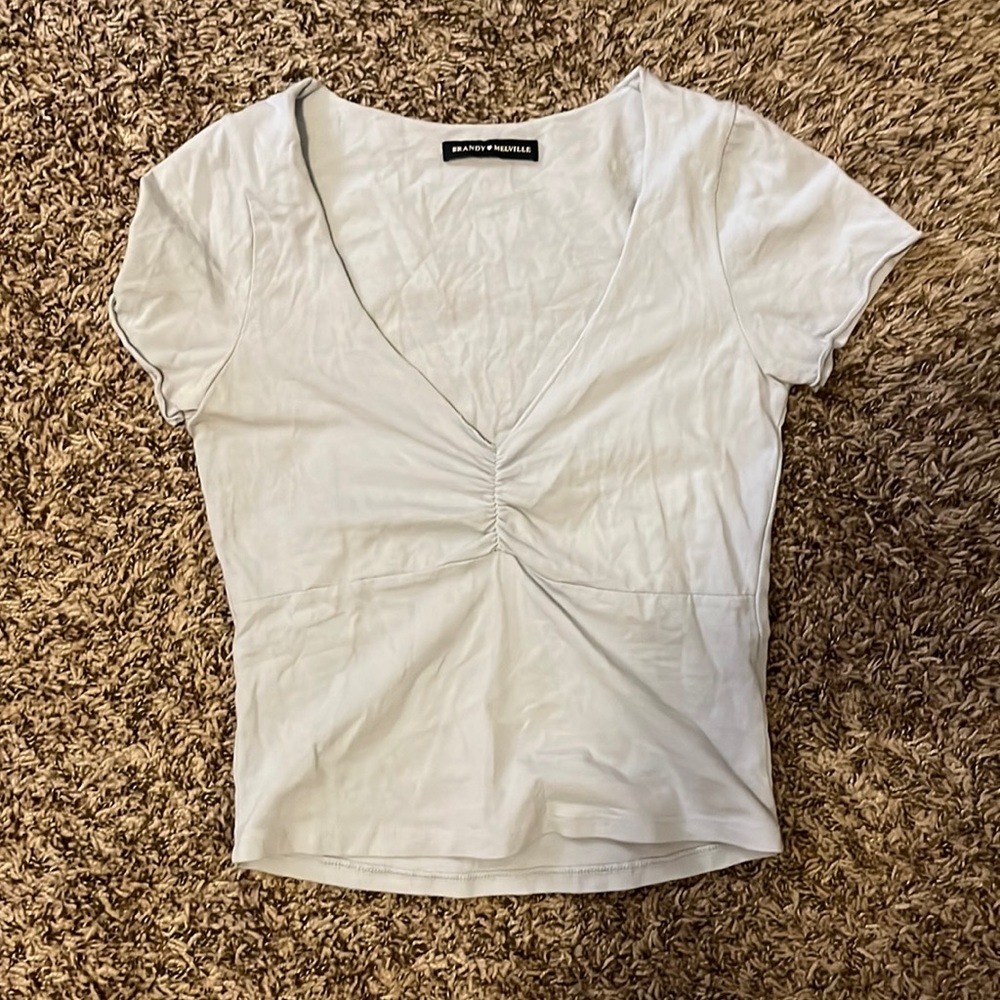Brandy Melville v-neck baby doll t-shirt